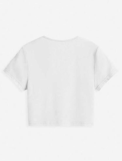 WHITE CROP T-SHIRT