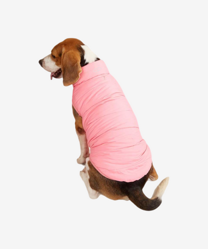 BABY PINK DOG PUFFER JACKET