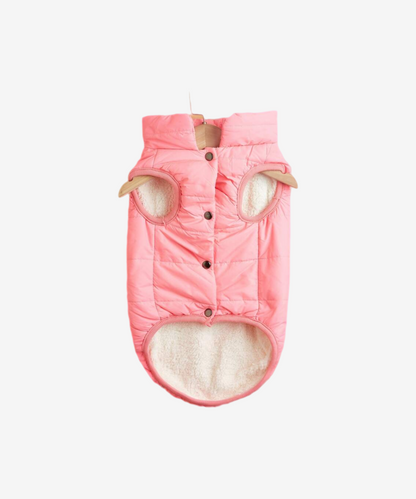 BABY PINK DOG PUFFER JACKET